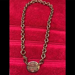 Set- Return To Tiffany 925 Oval Choker & Bracelet.